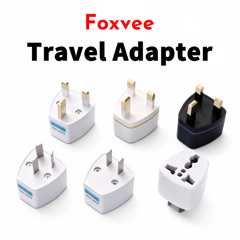 Foxvee Travel Adapter - Portable & Compact, Multi-Spec Compatibility, UK Plug Universal Use