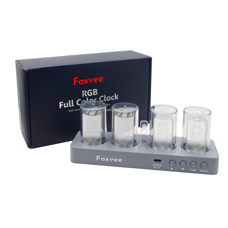 Foxvee RGB Full-Color Clock: The Essential Tool for a Practical & Tech-Style Desktop